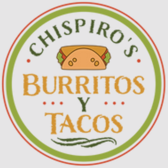 circular logo with burrito