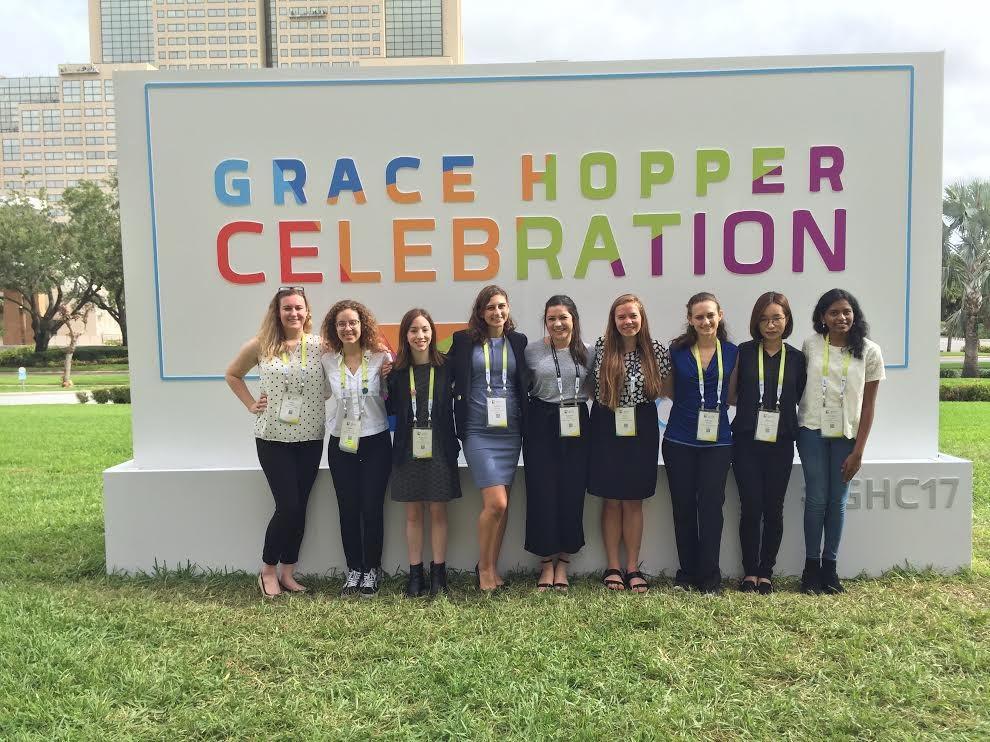 Every year, ACM-W students go to the Grace Hopper Celebration, the largest women in computing conference in the world. This year, it was held in Orlando, Florida.