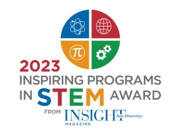 2023 Inspiring Programs in STEM Award by INSIGHT into Diversity magazine