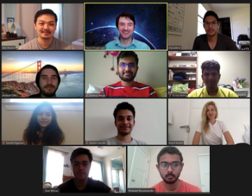 Students, faculty, and Aromyx partners meet on Zoom