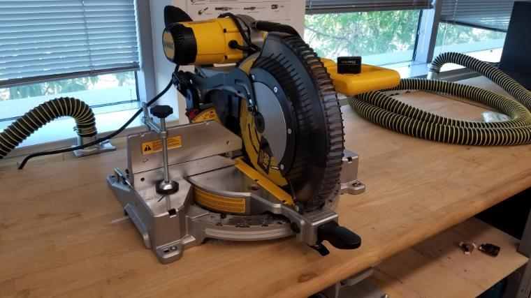 Photo of a dewalt compound miter saw