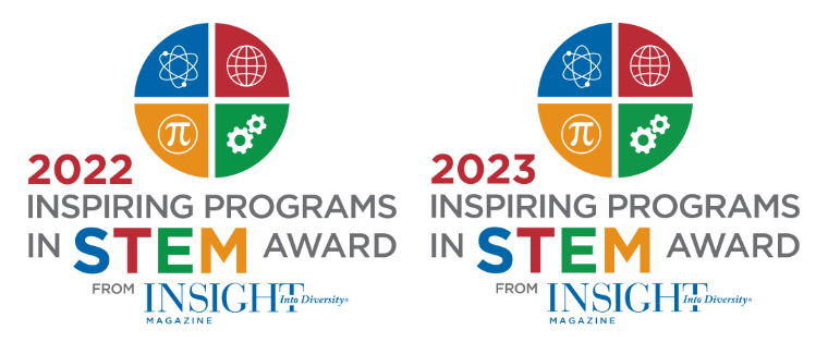 2022 and 2023 Inspiring Program in STEM award graphic